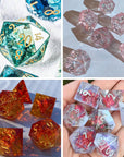Resin Dice Mold, DND Dice Molds for Resin, 7 Cavities Sharp Edge Polyhedral Dice Silicone Molds for Epoxy Resin Casting DIY Standard Dice Table Board Game Lovers Gift
