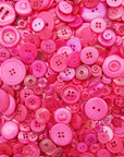 650Pcs Assorted Buttons Bulk for Crafts Buttons for Art, DIY Crafts, Christmas Decoration (Rose Red)