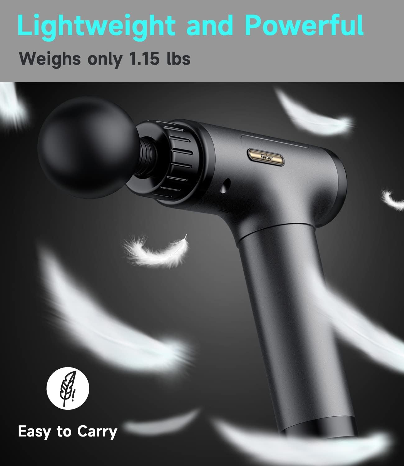 Massage Gun, Deep Tissue Massage Gun, Super Quiet Portable Electric Sport Massager, Handheld Mini Massage Gun Contains 6 Massage Gun Attachments (Gray)