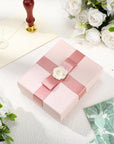 50 Pcs White Adhesive Wax Seal Stickers Babys Breath Dry Floral Wax Seal Sticks Envelope Wax Seal Wedding Invitation Stickers for Bridal Shower Party Letter Envelope Gift Wrap (White)