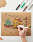 50 Sheets of Brown Kraft Paper or Wedding, Party Invitations, Announcements, Drawing, DIY Projects, Arts and Crafts, Scrapbooking, Letter Size, 176Gsm (8.5 X 11 Inches)