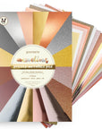 A4 32 Sheets Metallic Cardstock Bulk Gold Silver Rosegold Copper Card Stock Paper Assorted Glitter, Metallic, Foil, Pearlescent for Card Making (Edition-3)