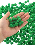 500 Pcs 0.5 Inch Polypropylene Pompoms for Craft Making, Small Pom Poms Balls Art and Craft DIY Decorations(Green)