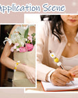 65Pcs Daisy Flower Silicone Focal Beads Yellow Silicone Rubber Beads Summer Focal Bracelet Beads Glass Rhinestone Beads for Necklace Spring’S Festival Jewelry Making
