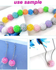 20Mm Rhinestone Beads 50Pcs Beaded Pens Beads Chunky Bubblegum Large Spacer Charms Sparkle Bling Ball Bulk Mix Colors Randomly (20Mm)