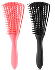 Hair Brush for Afro America/African Hair Textured 3a to 4c Kinky Wavy/Curly/Coily/Wet/Dry/Oil/Thick/Long Hair, Detangling Brush for Women (2 pcs, Pink-Black)