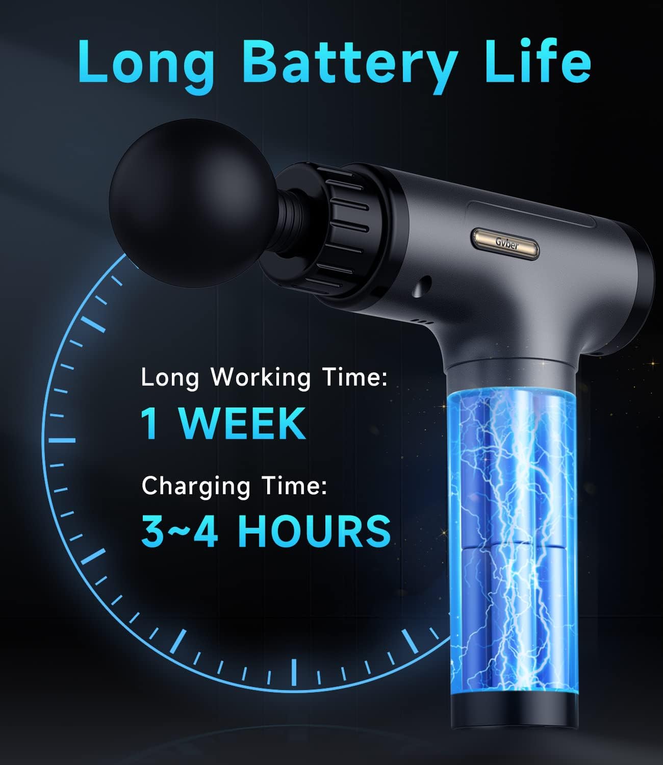 Massage Gun, Deep Tissue Massage Gun, Super Quiet Portable Electric Sport Massager, Handheld Mini Massage Gun Contains 6 Massage Gun Attachments (Gray)