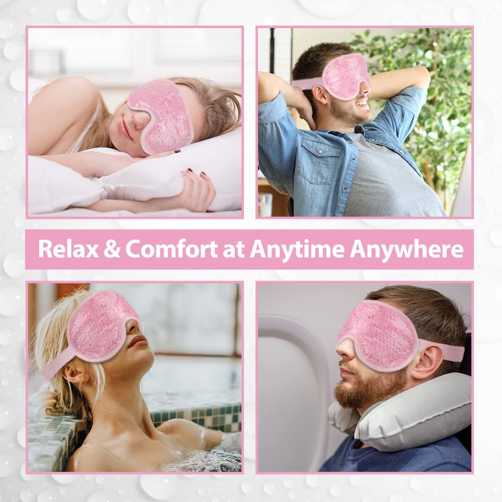 NEWGO Cooling Gel Cold Eye Mask - Pink
