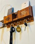 Wall Mount Mobile Phone Holder During Charging and Key Holder, Home Organization Storage