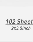 102 Sheets White Cardstock Paper, 2 X 3 Inches Art Craft Paper 250Gsm Heavyduty Construction Paper for DIY Art Invitation Making Scrapbooking
