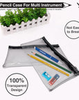 Pencil Case - Transparent PVC Pencil Cases with Zipper - Clear Pencil Case for Exams Pen Pencil Stationary - Pencil Case for Girls Boys (Pack of 2)