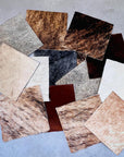 Cowhides Nice Variety 15 Pieces Hair on Cow Hide Scrap Leather Hide Remnant (15), Multi Color, 6X6