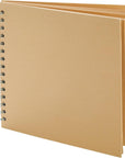 80 Pages Hardcover Kraft Scrapbook Albums, Multi-Purpose Brown Paper Notebook for Arts and Crafts, Blank Page Journal for Scrapbooking, Crafting, Creating Artworks and Journaling (8X8 Inches)