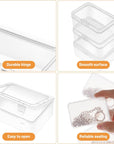 Small Bead Organizers and Storage, Clear Bead Storage Containers Rectangle Bead Holder Plastic Cases Transparent Boxes for Nail DIY Craft Making Jewelry Battery Screw