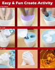 Hand Casting Kit Couples with Practice Kit, Hand Mold Kit for Adults & Kids, Romantic Anniversary Wedding Birthday for Her or Him,Boyfriend Girlfriend Unique