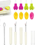 Needle Threaders Tool Set 19 in 1 for Hand Sewing, Sewing Machine, DIY (5 Pcs Gourd Shaped Threaders + 5 Pcs Thumb Shaped Threaders + 2 Pcs Drawstring Threaders + 2 Pcs Seam Rippers + 5Pcs Needles)
