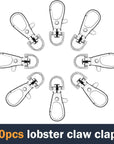 100 Pcs Swivel Snap Hook and Key Rings with Chain and Jump Rings for Keychain Lanyard DIY Jewelry Crafts Accessories(50 Pcs Lanyard Snap Hooks+50 Pcs Keychain Rings with Jump Rings)