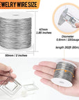22 Gauge Stainless Steel Wire for Jewelry Making, Bailing Wire Snare Wire Wrapping for Craft and Jewelry Making