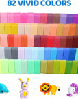 Polymer Clay, 82 Colors Clay Kit, Oven Bake Modeling Clay, Creative Polymer Clay Kit with Sculpting Tools and Jewelry Accessories, Non-Toxic, Ideal DIY Clay Gifts for Adults and Teens