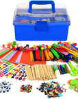 Arts Craft Supplies for Kids, 1000+ PCS Toddler DIY Craft Art Supply Set Include Pipe Cleaners, Pom Poms, Storage Box, 2025 Best Birthday Gift for 4-12 Years Old Boys and Girls