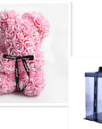 Valentine's Day Gift Rose Bear Eternal Flower Rose Teddy Bear PE Foam Bear 25cm Valentines Day