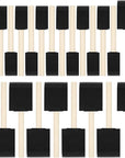 24 Pcs Foam Paint Brushes, Wood Handle Sponge Brushes for Painting, Staining, Varnishes, and DIY Craft Projects (1'', 2'' and 3'')