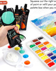 Acrylic Paint, 18 Colors Acrylic Paint Pouches (120Ml/4.06Oz), Artist Grade Acrylic Paint Set, Rich Pigments, Non-Toxic for Artists, Beginners and Kids on Rocks Crafts Canvas Wood Ceramic