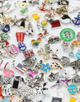 100 Pcs Floating Charms Assorted Mix DIY for Floating Lockets Glass Living Memory Lockets,Random Style