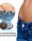 50 Pcs Jean Buttons Replacement No Sew, 17Mm Replacement Jeans Pants Buttons, Instant Adjustable Metal Snap Denim Buttons Replacement Kit for Pants Jeans Suspender Buttons, 10 Styles