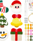 6PCS Embroidery Punch Needle Food Series Refrigerator Magnets Set, Rug Punch Decoration DIY Kit for Children and Adult Beginner