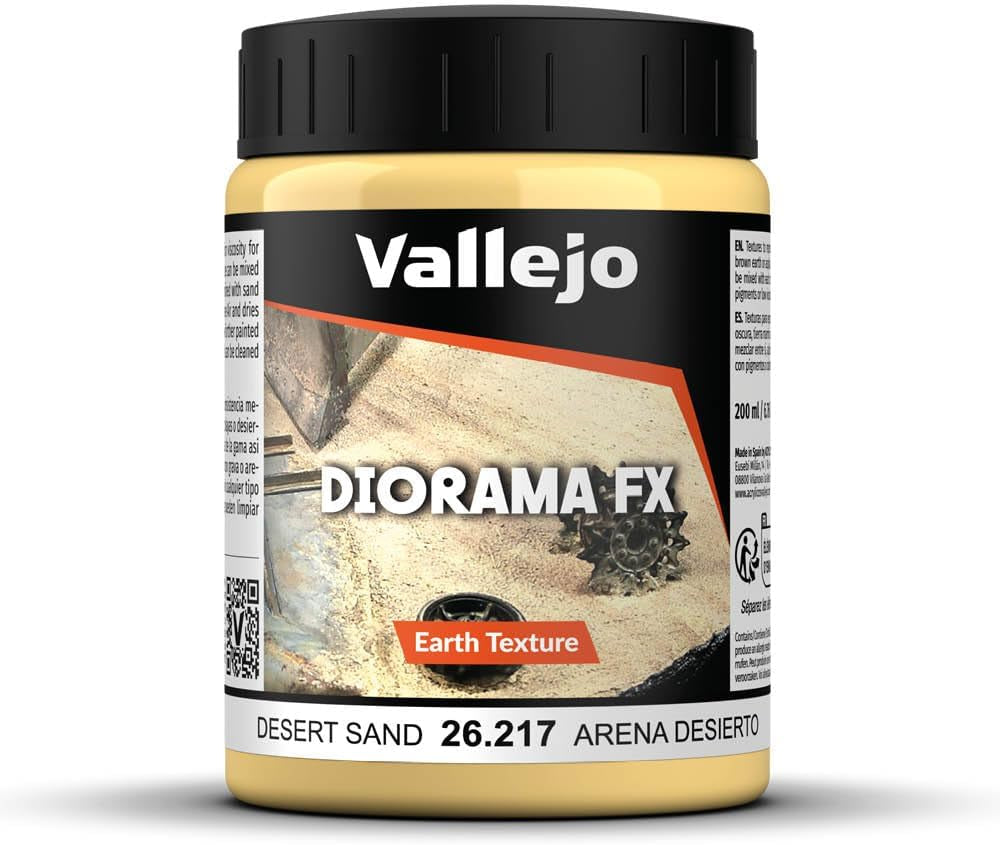 Paints: Texture Acrylic: Earth - Desert Sand 26217-6.79 Oz (200Ml), Premium Acrylic Color for Modelers & Miniature Enthusiasts