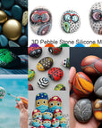 Pebbles Molds, 3D Pebbles Stone Silicone Molds for Baking French Dessert Mousse Cake or Candle Soap Plaster Concrete Art Paint Rocks Gift