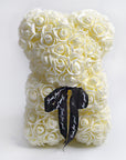 Valentine's Day Gift Rose Bear Eternal Flower Rose Teddy Bear PE Foam Bear 25cm Valentines Day