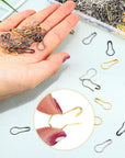 500 Pieces Metal Gourd Pin Safety Bulb Pin Guard Quilting Calabash Pin for Hand Sewing DIY Crafts Home Accessories (Silver, Black, Gold, Silver Black, Bronze)