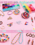 Clay Bead Bracelet Kit -16300Pcs Clay Beads Kit, 56 Colors Clay Beads Bracelet Making Kit, Polymer Clay Bead Bracelet Kit, Crafts Kit for Teen Girls, Mother'S Day Brithday Gifts