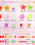 4100Pcs Gem Stickers for Crafts, 10 Sheets Self Adhesive Gemstones Pearl Jewels Stickers for Kids Crafts, Stick on Gems Pearls for Hair, Bling Rhinestone Stickers for Decoration