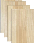 4 Pack Veneered MDF Double Sided Paulownia Wood,Mdf Core,6.4Mm 1/4Th Inch, 10"X16" Unfinished Wooden Canvas Boards Signs for Engraving Painting Crafts