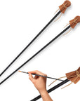 Mahl Stick for Steadying Painter Hand, 33 6/7 Inches in Length Aluminum Rod with Artificial Leather, Artists Painting Hand Rest Tool