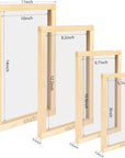 4 Pieces 4 Size Screen Printing Frame with 110 Mesh for Screen Printing Beginners and Kids, 9 X 5.1 Inch, 10.6 X 6.7 Inch, 12.2 X 8.2 Inch, 14 X 10 Inch