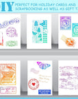 7 Pcs Vintage Rubber Clear Stamps Set 4 Sheet Transparent Postage Silicone Stamps 3 Pcs Acrylic Stamp Block Tools with Grid Lines Rubber Stamps Craft Supplies for DIY Scrapbooking Journaling