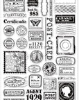 Stamp Postmark Postcard Clear Stamps for DIY Scrapbooking Big Size Silicone Clear Stamp Seals for Cards Making Photo Journal Album Decoration, 29.7X21Cm/11.7X8.3Inch