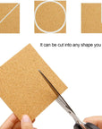 36 PCS Self-Adhesive Cork Sheets 4"X 4" for DIY Coasters, Cork Board Squares, Cork Tiles, Cork Mat, Mini Wall Cork Board with Strong Adhesive-Backed