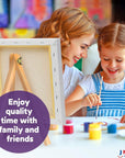 Paint Set – Mini Canvas Acrylic Painting Kit with Wood Easel, Canvases, Paint, Brushes & More
