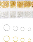 5 Sizes Silver and Gold Open Jump Rings, 500PCS O Rings and Lobster Clasps, Small and Large Jump Rings for Jewelry Making and Keychains