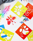 24 Pieces Stencils for Kids 5.9 X 5.5 Inches Drawing Stencils Chalk Stencils Large Washable Animal Themed Primary Shape Template for Kids Toddlers Preschooler (Animal Style)