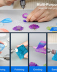 Electric Resin Polishing Kit, Resin Drill with 110 Accessories, Rotary Tool for Resin Casting Molds, Resin Sander and Polishing Kit for Carving, Drilling, Sanding, Polishing, Jewelry Making