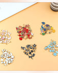 100PCS Gold Plated Enamel Charms Mixed Moon Star Fruit Animal Charm Colorful Pendant DIY for Necklace Bracelet Jewelry Making and Crafting