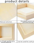 10 Pcs 5X5 Wood Panel Boards, Unfinished Wood Canvas Wooden for Crafts, Painting Canvas, DIY Art Projects, Pouring, Arts Use with Oils, Acrylics