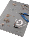 Sticky Bead Mat, 8.75 X 12 Inches, Grey Color, Anti-Slip Pad, Rinse and Reuse Technology, Accessories for Diamond Painting, Jewel, Beads