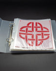 Cookie Stencil Storage Binder, Stamp & Die Cut Storage Binder with 50 Clear Sheet Protectors Holds 6"X6" Size - Clear Binder with D-Rings for Scrapbooking Die-Cuts, Embossing Folders Organizer
